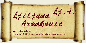 Ljiljana Armaković vizit kartica